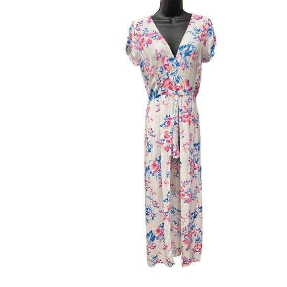 LUCYLOVE WOMENS Maxi open front dress with built in shorts - Picture 1 of 4